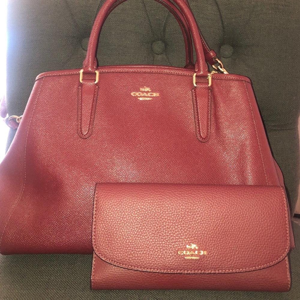 Burgundy Coach Bag